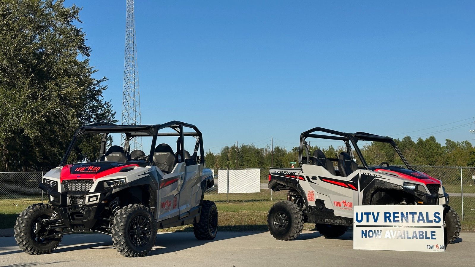 Tow-n-Go Polaris UTV rental vehicles